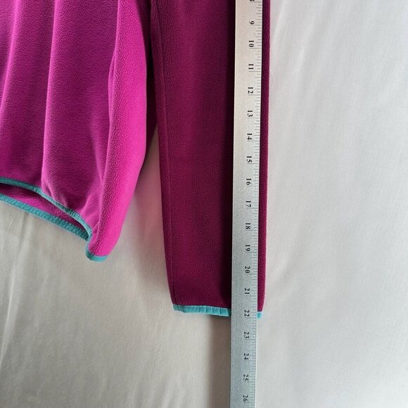 Lands' End Sweatshirt Womens XS 2-4 Heritage Fleece Snap Neck Pullover Purple - Picture 10 of 11